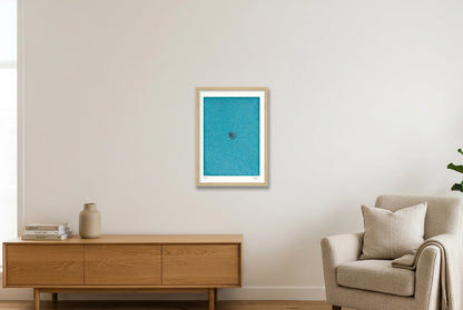 Azure — A3 (30×42cm, 12×17") Oak Frame