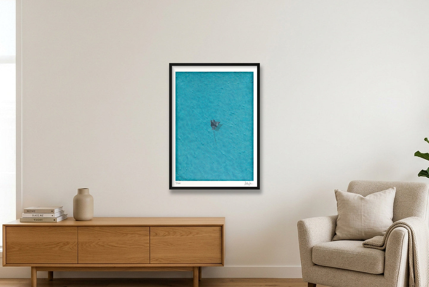 Azure — 59×84cm, 23×33" Black Frame