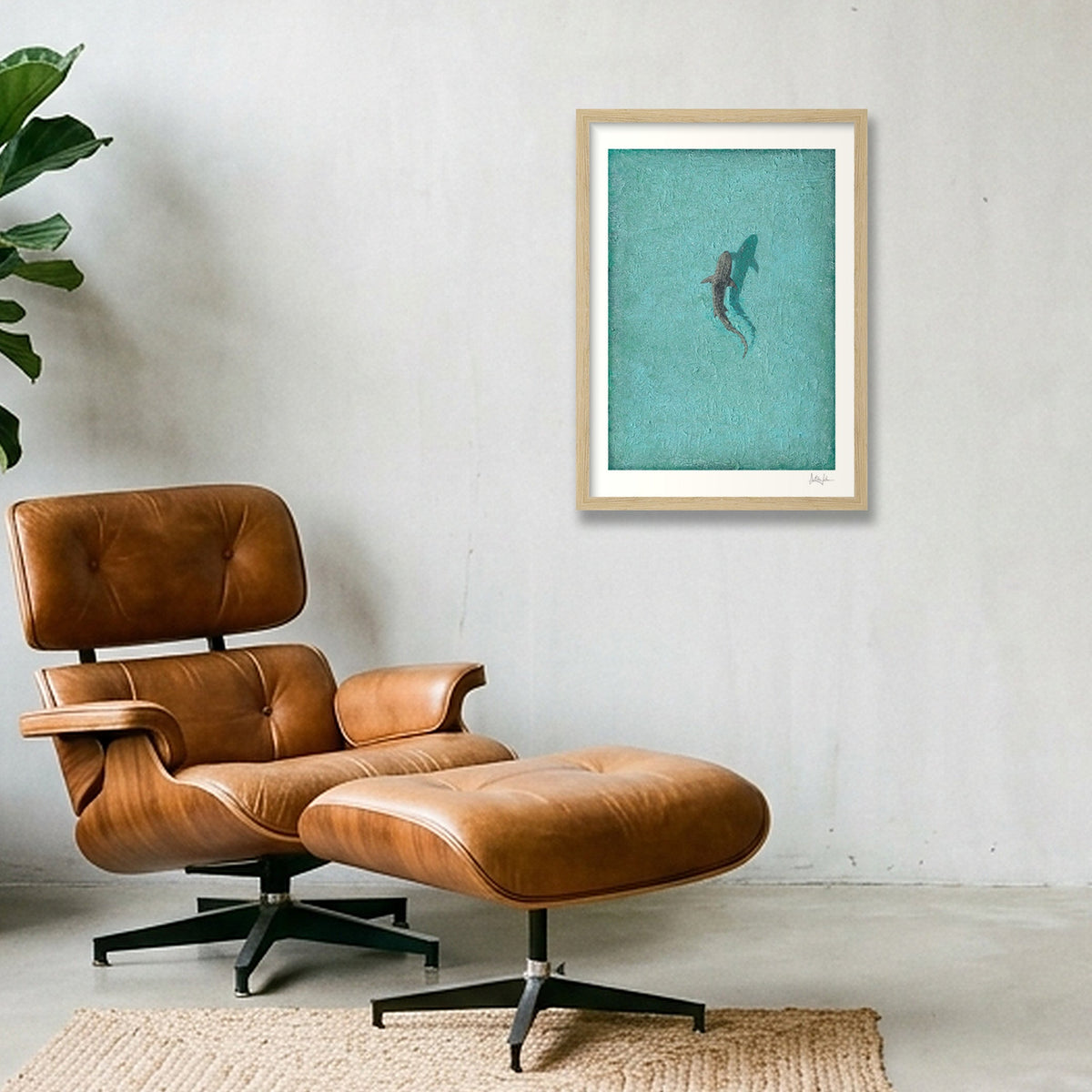 LAGOON - Studio Edition — A3 (30×42cm, 12×17") Oak Frame
