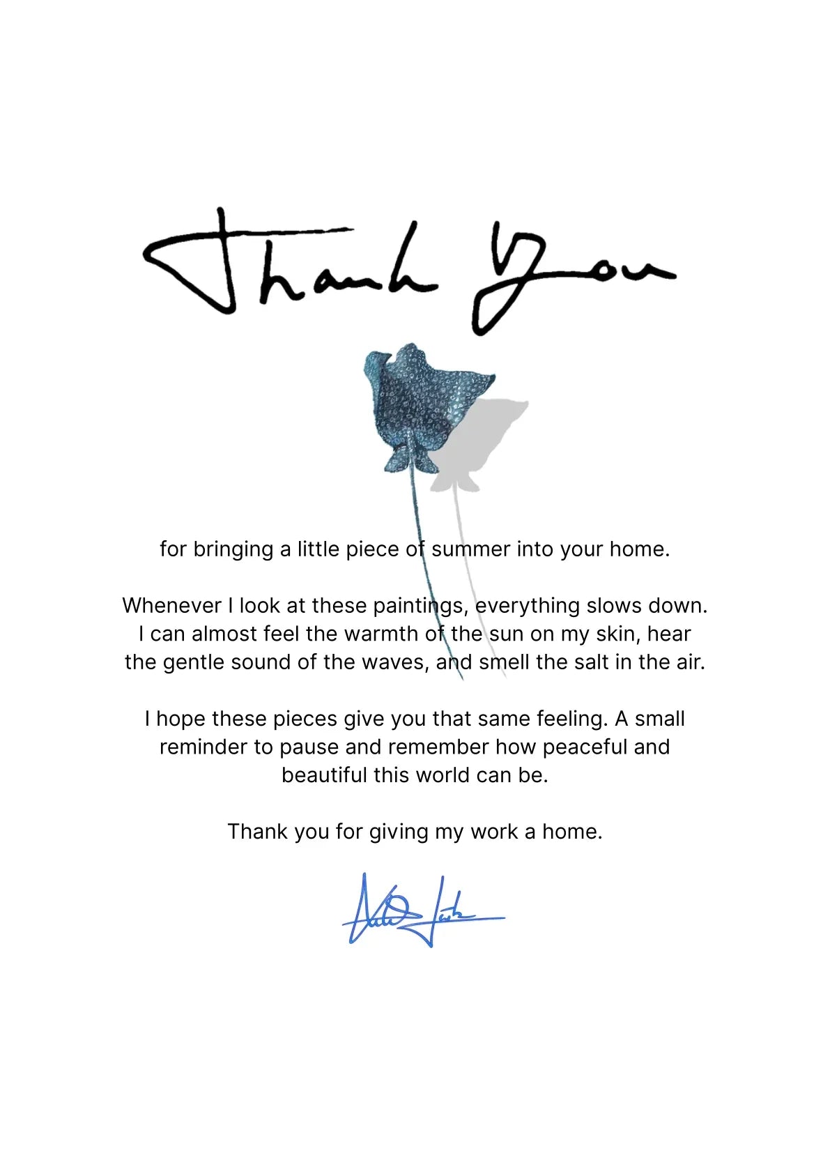 Azure — A letter from the artist